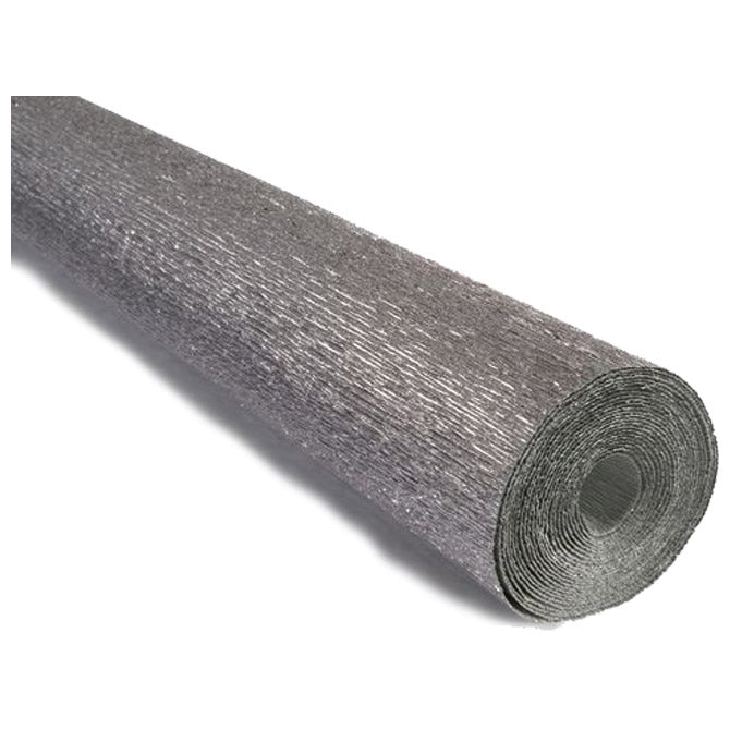 Papir krep 180g 50x250cm cartotecnica rossi 802 metalik srebrni