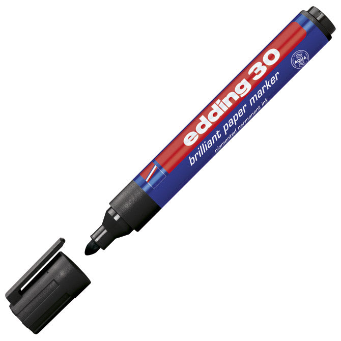 Marker briljant za papir 1,5-3mm edding 30 črn