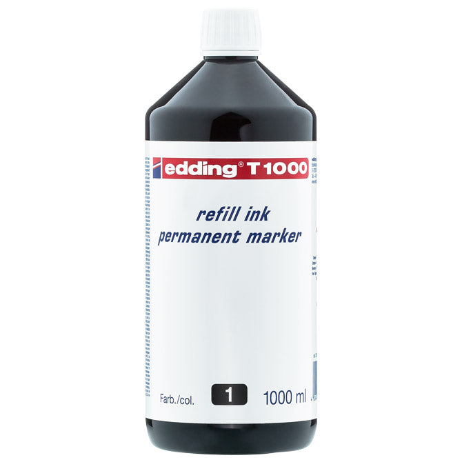 Barva za marker permanentna 1000ml edding t1000 črna