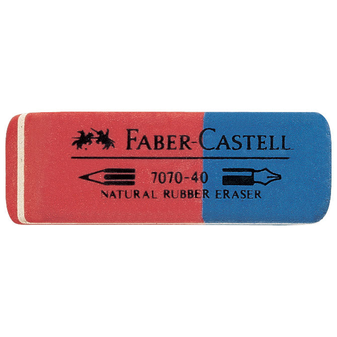GUMICA KAUČUK TINTA/GRAFITNA 7070-40 FABER CASTELL 187040 CRVENA-PLAVA