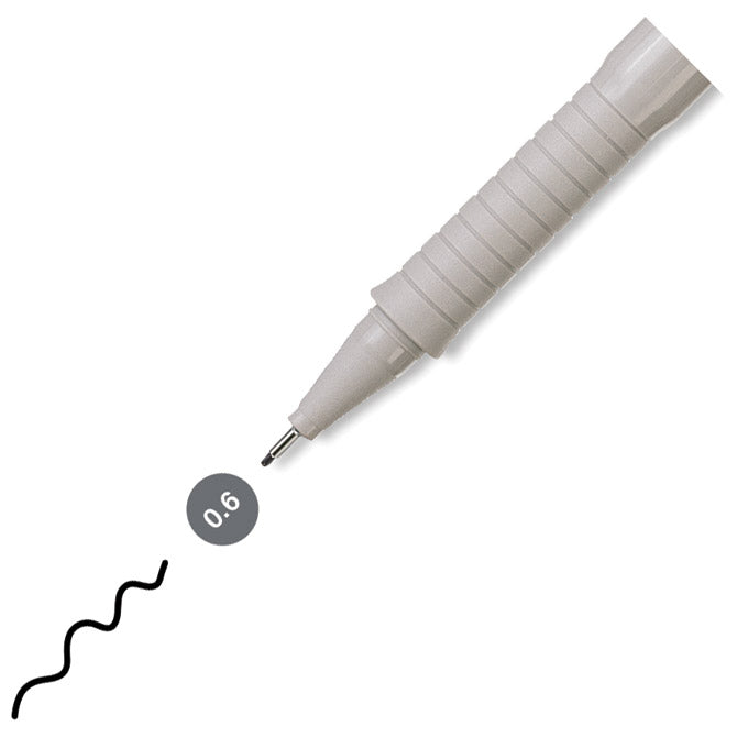 Flomaster za tehničko crtanje 0,6mm ecco pigment faber castell 166699 crni