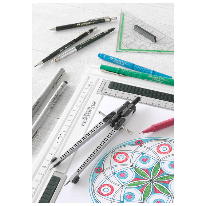 ŠESTAR S PRECIZNIM PODEŠAVANJEM PLUS MINE GRIP 2001 FABER-CASTELL 174472 SIVI BLISTER