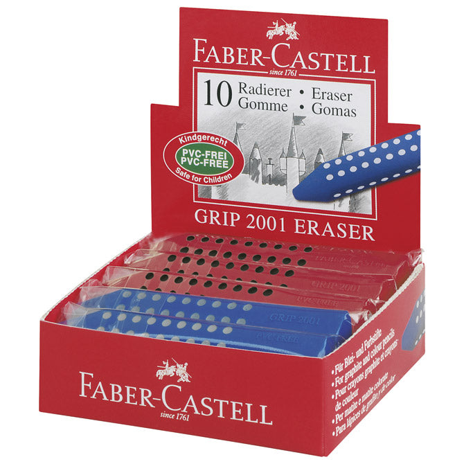 GUMICA GRIP 2001 FABER CASTELL 187101 CRVENA/PLAVA