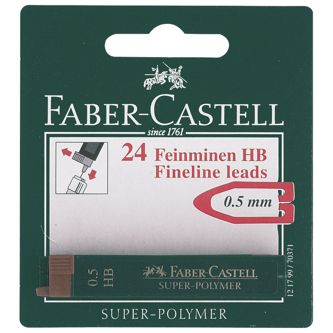 MINE 0,5MM HB SUPER POLYMER PK2 FABER CASTELL BLISTER