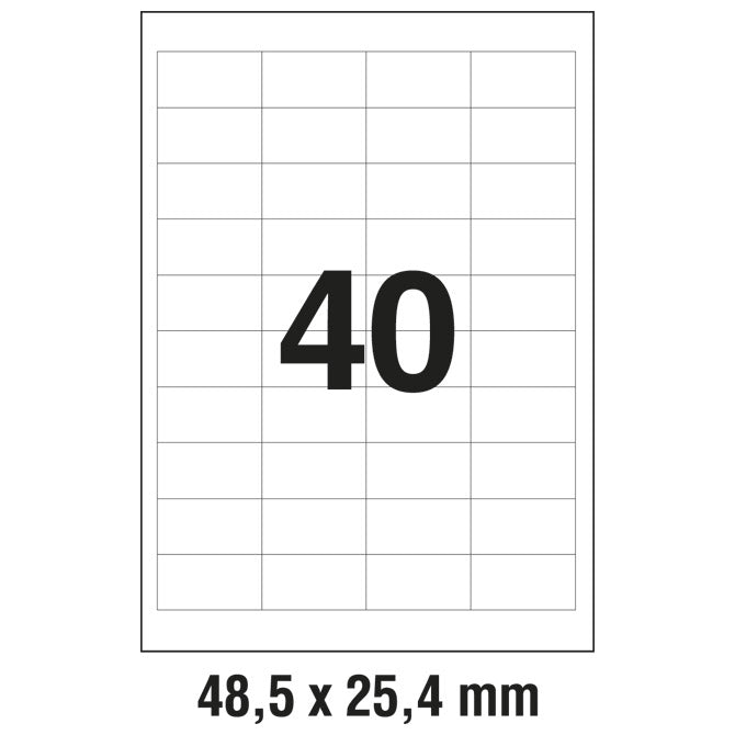 ETIKETE ILK 48,5X25,4MM PK100L ZWECKFORM 3657