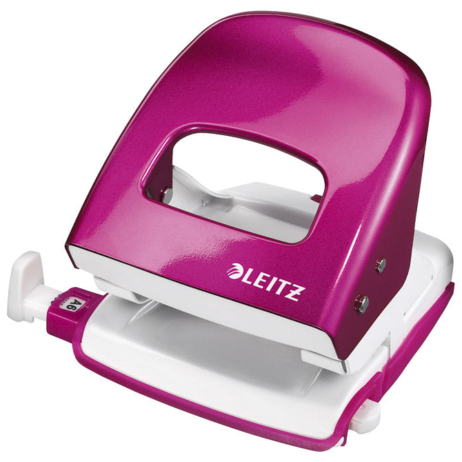 Bušač 2 rupe do  30 listova wow leitz 50082223 metalik rozi blister