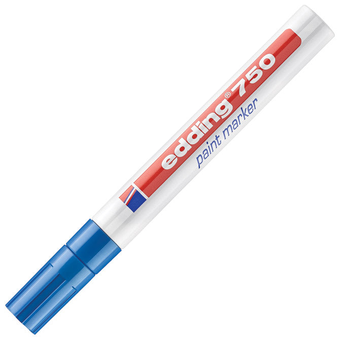 Marker permanentni lakirajući 2-4mm edding 750 plavi