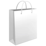 VREĆICE UKRASNE 24X39X9CM SJAJNA PLASTIFIKACIJA FORNAX BIJELE
