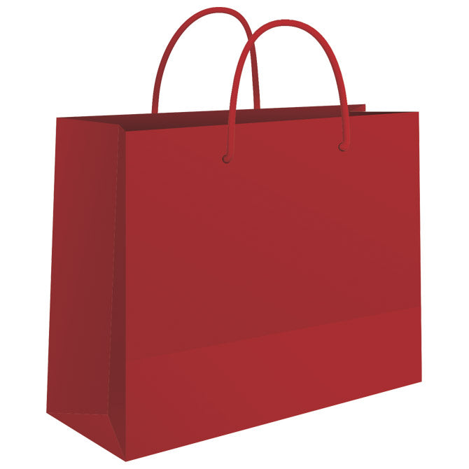 VREĆICE UKRASNE 50X37X12CM SJAJNA PLASTIFIKACIJA FORNAX CRVENE
