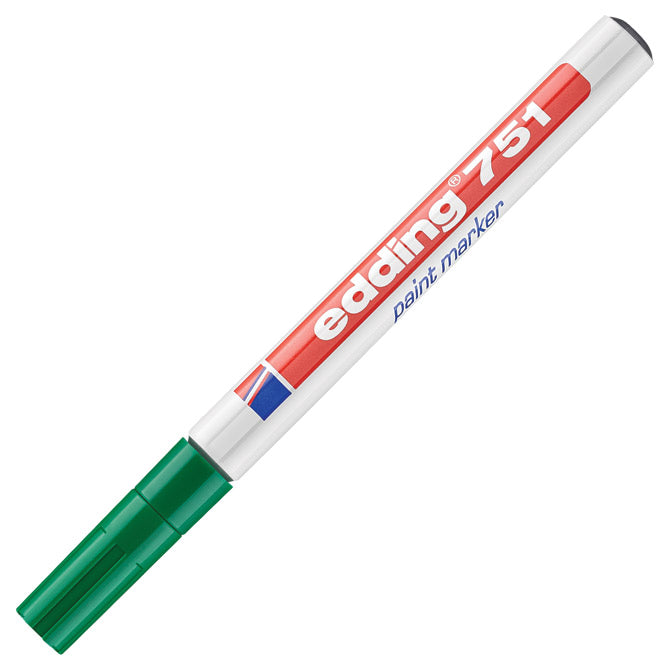 Marker permanentni lakirajoči 1-2mm edding 751 zeleni