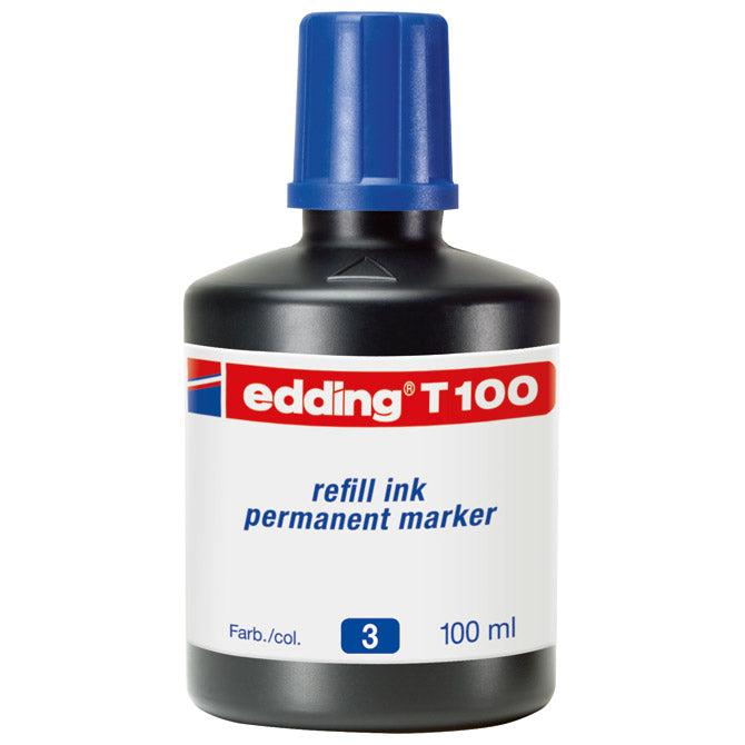 Črnilo za permanentni marker 100ml edding t100 modra