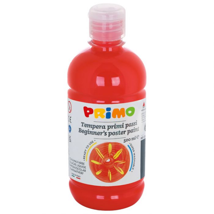 BOJA TEMPERA  0,5 LITRE PRIMO BASE 202BR500300 CRVENA