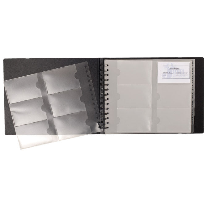 Album za vizitke 240 kartica s gumicom 25x20cm exactive exacompta 75134e