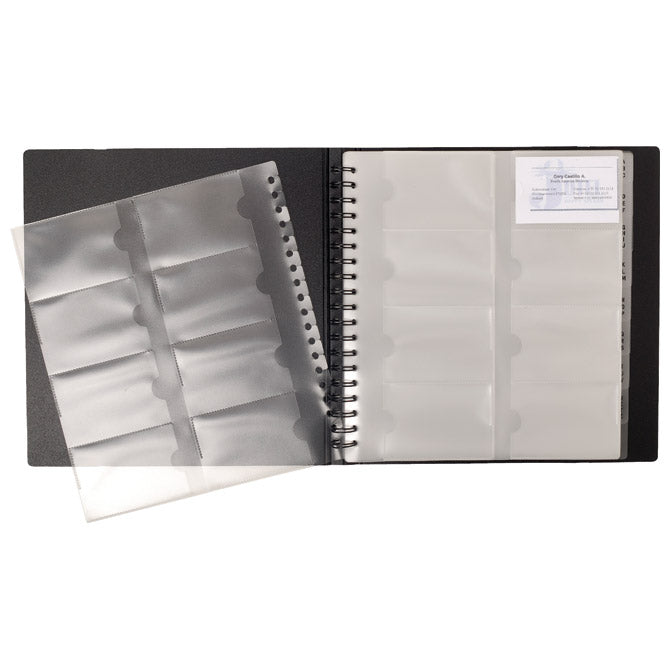 Album za vizitke 320 kartica s gumicom 25x26cm exactive exacompta 75234e