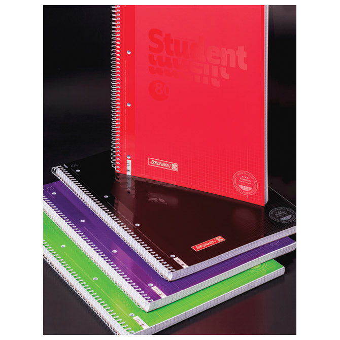 BLOK KOLEGIJ A4 KARO  80L PERFORACIJA PLUS 4RUPE COLOR CODE BRUNNEN 10-67928 190 CRNI