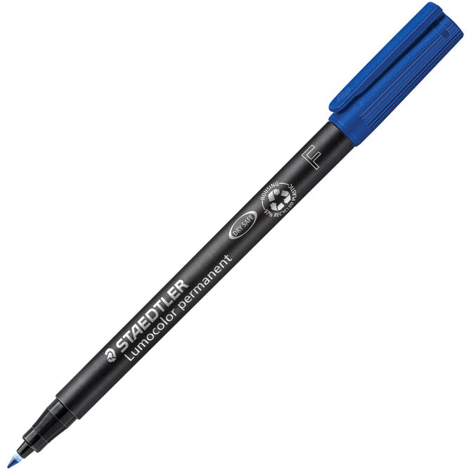 MARKER PERMANENTNI 0,6MM RECIKLIRANI LUMOCOLOR STAEDTLER 318-3 PLAVI