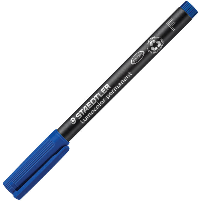 MARKER PERMANENTNI 0,6MM RECIKLIRANI LUMOCOLOR STAEDTLER 318-3 PLAVI