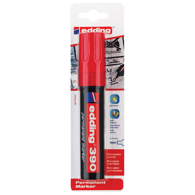 Marker permanentni 4-12mm edding 390/1 crveni blister