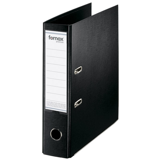 REGISTRATOR A4 ŠIROKI SAMOSTOJEČI PREMIUM FORNAX (15696) ČRNI