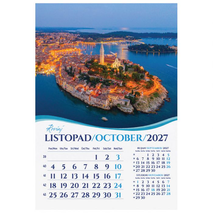 KALENDAR "BISERI JADRANA 2027" 13 LISTOVA, SPIRALA
