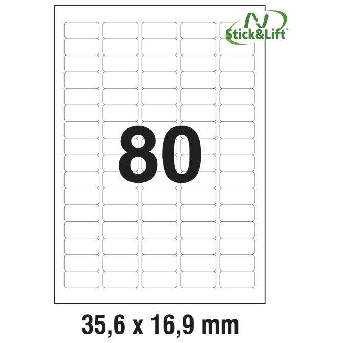 ETIKETE ILK  35,6X16,9MM ODLJEPLJIVE PK25L ZWECKFORM L4732REV-25