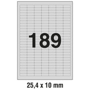 ETIKETE LASER  25,4X10MM POLYESTER PK20L ZWECKFORM L6008-20 SREBRNE