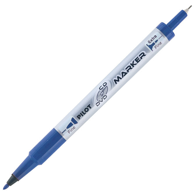 Marker za cd/dvd permanentni obostrani 0,4-0,7mm twin marker pilot sca-tmcd-l plavi