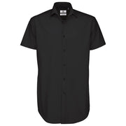 KOŠULJA MUŠKA KRATKI RUKAVI B&C BLACK TIE 135G CRNA 3XL-EOL!!