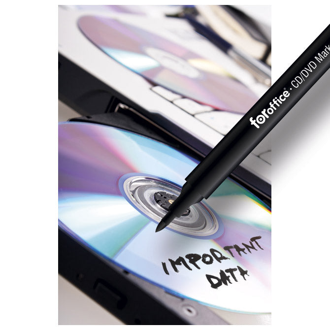 MARKER ZA CD/DVD 1MM FOROFFICE CRNI