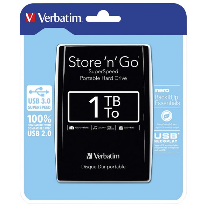HARD DISK 2.5"     1TB USB 3.0 VERBATIM 53023 CRNI BLISTER