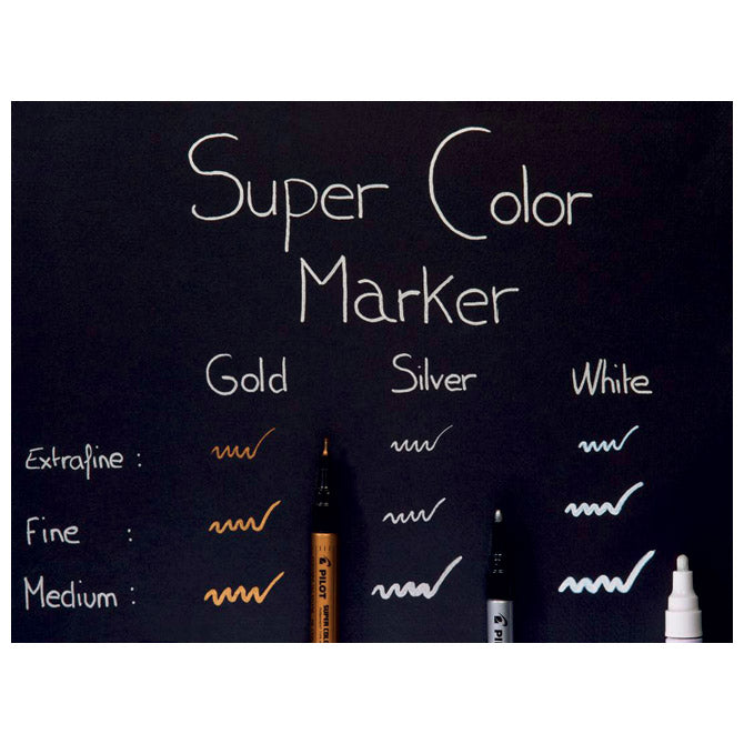 Marker permanentni 1mm okrugli vrh super color pilot sc-g-f zlatni