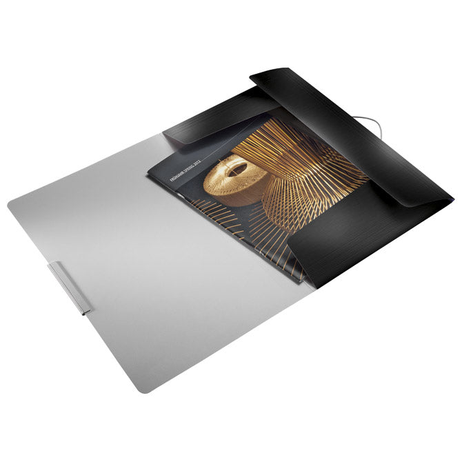 FASCIKL KLAPA S GUMICOM PP A4 STYLE LEITZ 39770094 CRNI