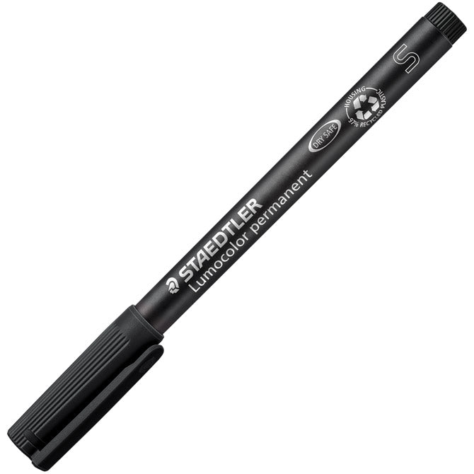 Marker permanentni 0,4mm reciklirani Lumocolor Staedtler 313-9 crni