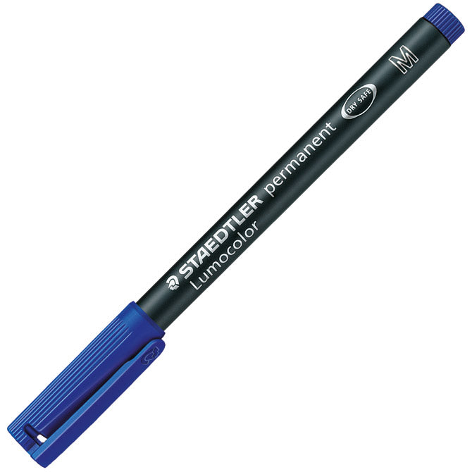 Marker permanentni 1mm lumocolor staedtler 317-3 plavi