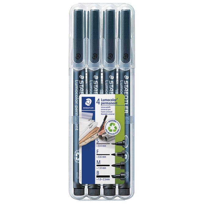 MARKER OHP PERMANENTNI PK4 LUMOCOLOR STAEDTLER 31-9WP4GS ČRN