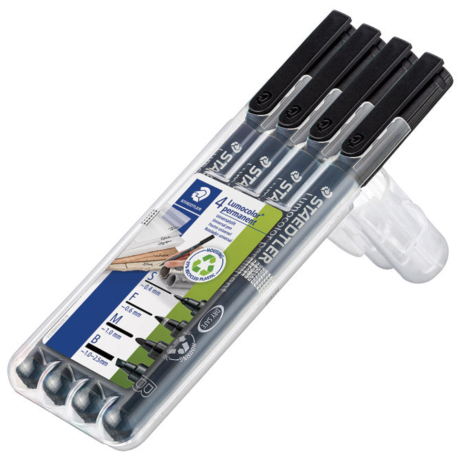 MARKER OHP PERMANENTNI PK4 LUMOCOLOR STAEDTLER 31-9WP4GS CRNI