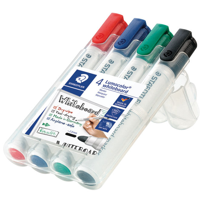 MARKER ZA BIJELU PLOČU 2MM PK4 RECIKLIRANI LUMOCOLOR STAEDTLER 351 WP4