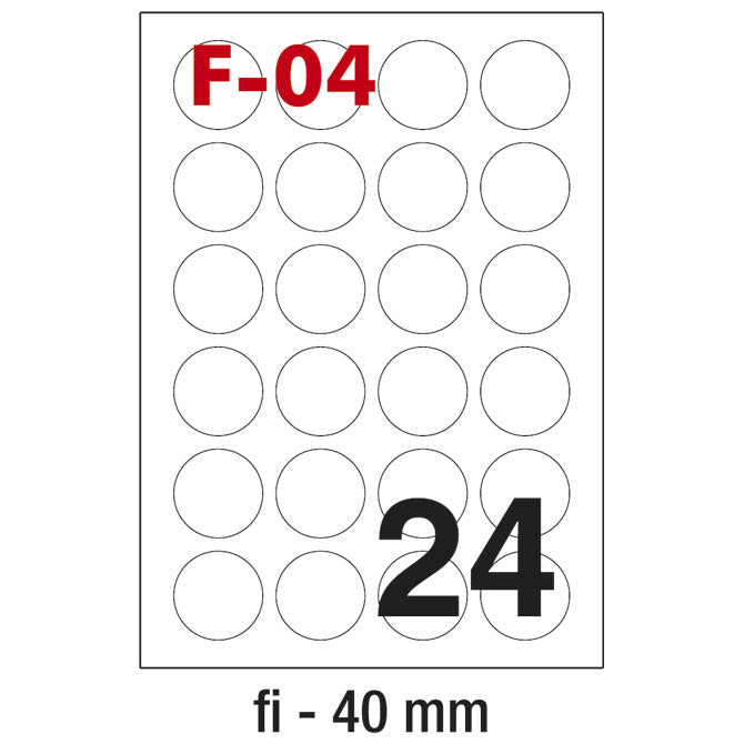 ETIKETE ILK FI-40MM PK100L FORNAX F-04