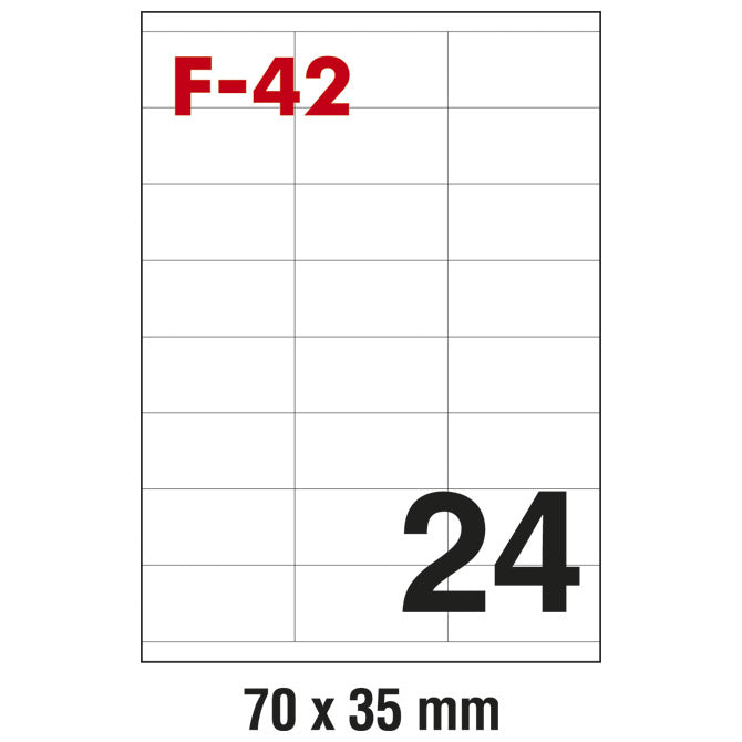 ETIKETE ILK  70X35MM PK100L FORNAX F-42