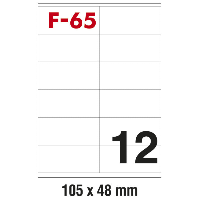 NALEPKE ILK 105X48MM PK100L FORNAX F-65