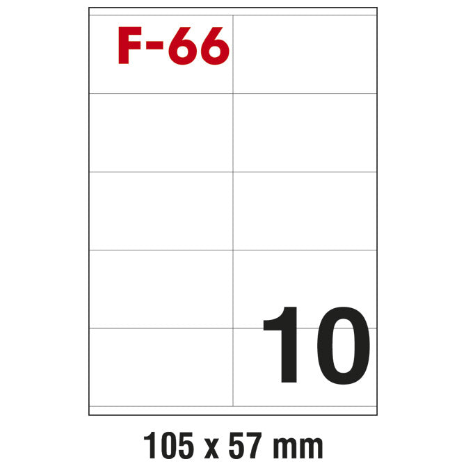 ETIKETE ILK 105X57MM PK100L FORNAX F-66