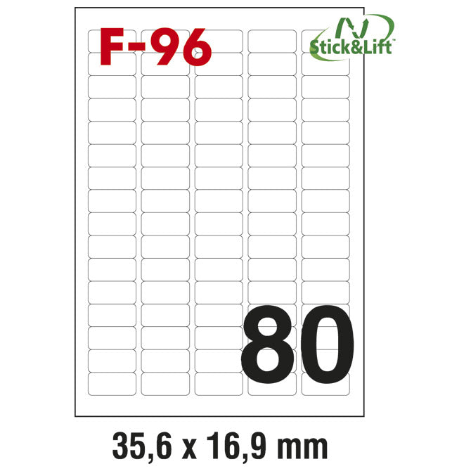 ETIKETE ILK  35,6X16,9MM ODLJEPLJIVE PK100L FORNAX F-96