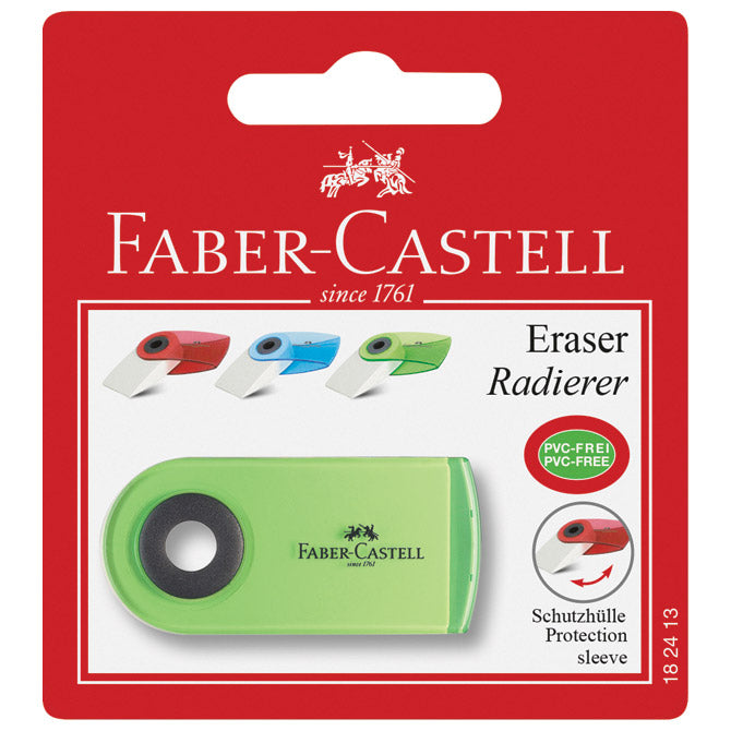 GUMICA PLASTIČNA SLEEVE MINI FABER CASTELL 182413 BIJELO/PROZIRNO SORTIRANO BLISTER-EOL!!