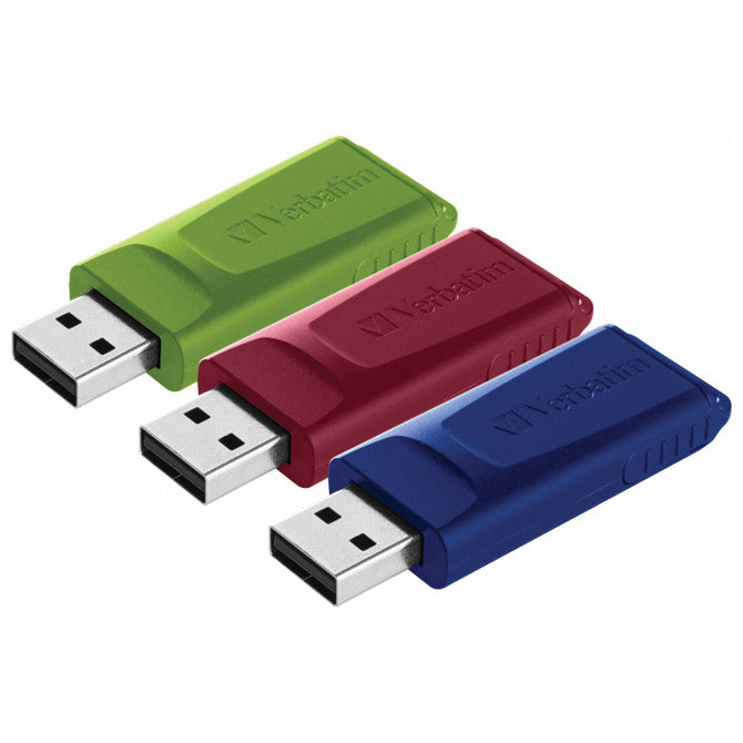 MEMORIJA USB 3X16GB 2.0 STORE&APOS;N&APOS;GO SLIDER VERBATIM 49326 SORTIRANO BLISTER