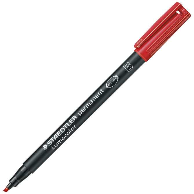 PERMANENTNI OZNAČEVALEC 1-2,5MM RECIKLIRAN LUMOCOLOR STAEDTLER 314-2 RDEČI