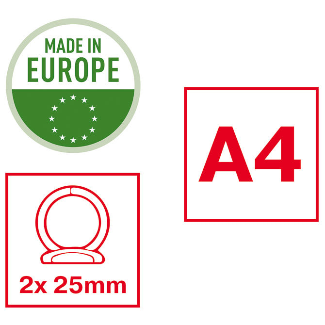 Mapa uložna 2ringa-fi25mm/hrbat-35mm a4 vivida esselte 14450 žuta