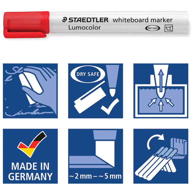 MARKER ZA BIJELU PLOČU 2-5MM RECIKLIRANI LUMOCOLOR STAEDTLER 351 B-3 PLAVI