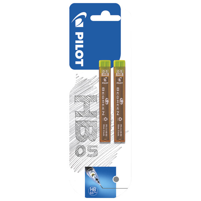 MINE 0,5MM HB PK2 BEGREEN PILOT PPL-5-HB BLISTER