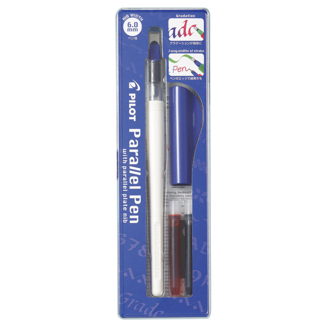 Nalivpero za kaligrafiju 6,0mm set parallel pen pilot fp3-60-ssn sivo/plavo