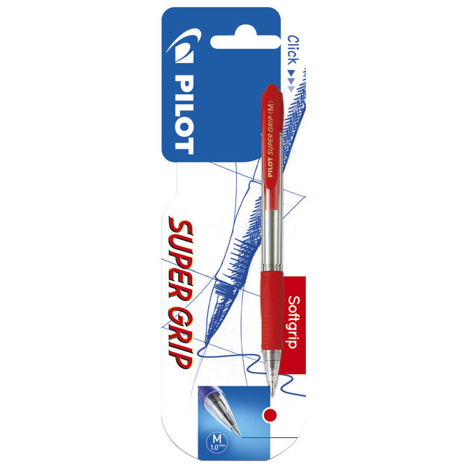 Kemični svinčnik super grip pilot bpgp-10r-m rdeča blister